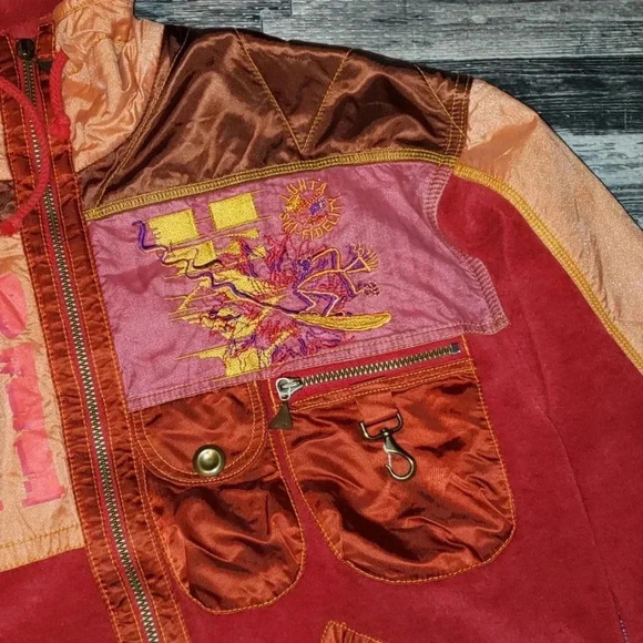 LUHTA Finland Vintage 80s Fleece zip Ski jacket Rare Size Large RARE! - Picture 3 of 8